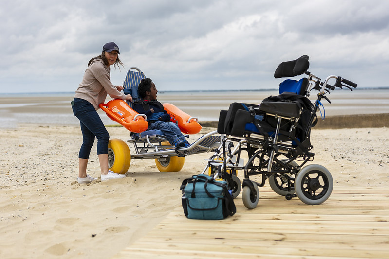 Mother and son at Ryde beach