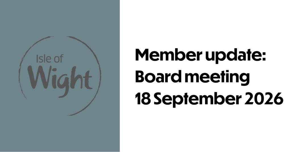 Member Update: Board Meeting, 18 September 2026