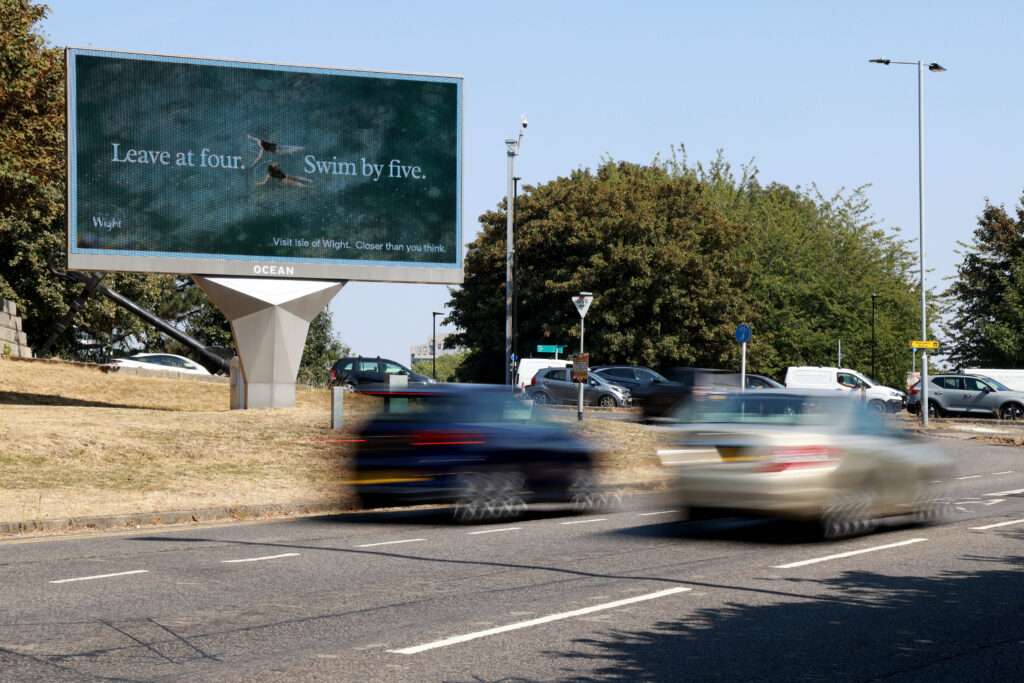 A Visit Isle of Wight billboard campaign on the mainland